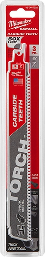 Paquete de 3 unidades de The TORCH™ con DIENTES DE CARBURO 7T 9L Milwaukee 48-00-5302