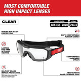 Gafas de perfil bajo con ventilación - Lentes transparentes con revestimiento doble Milwaukee 48-73-2060 - imagen 3