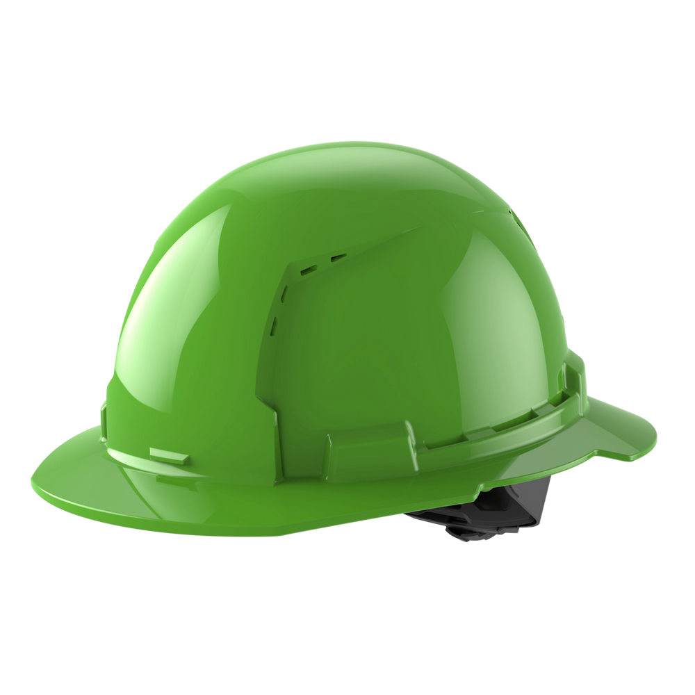 Casco con ventilación y ala completa verde con suspensión de trinquete de 4 puntos BOLT™ (EE. UU.): Tipo 1, Clase C Milwaukee 48-73-1207