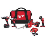 Kit combinado de 4 herramientas con batería de ION DE LITIO inalámbricas M18™ Milwaukee 2695-24