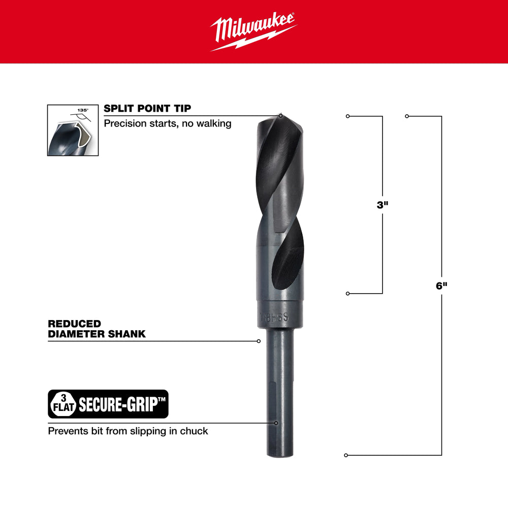 Broca con acabado de óxido negro S&D de 7/8" Milwaukee 48-89-2750 - imagen 4