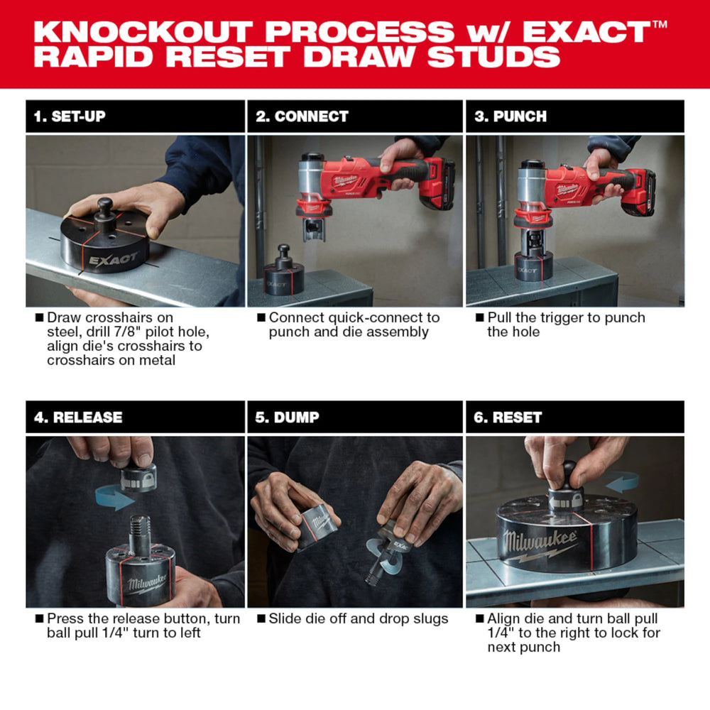 Kit de herramienta perforadora M18™ FORCE LOGIC™ de 6 toneladas de 1/2" - 4" Milwaukee 2677-23 - imagen 7