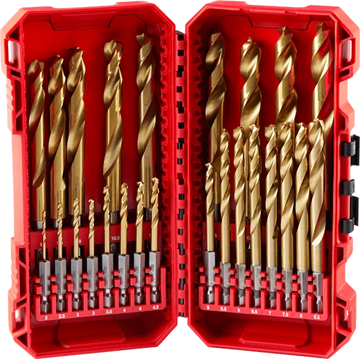 Juego de brocas de titanio métricas SHOCKWAVE Impact Duty™ RED HELIX™ de 25 piezas Milwaukee 48-89-4861 - imagen 2
