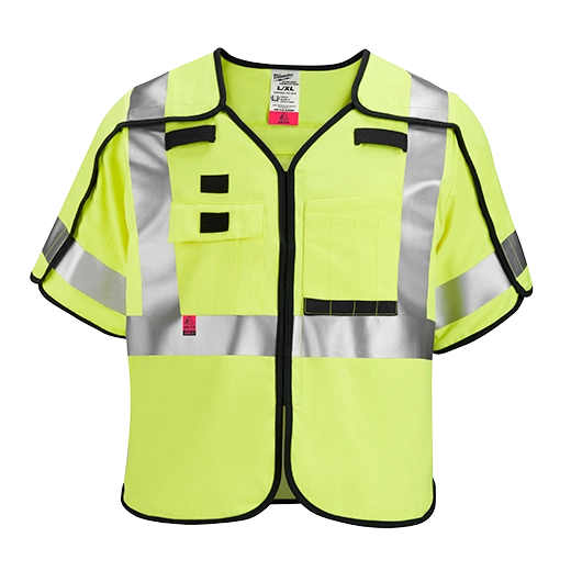 Chaleco de seguridad amarillo desprendible de gran visibilidad clase 3 AR/FR Cat. 1 - S/M (ANSI/CSA) Milwaukee 48-73-5331