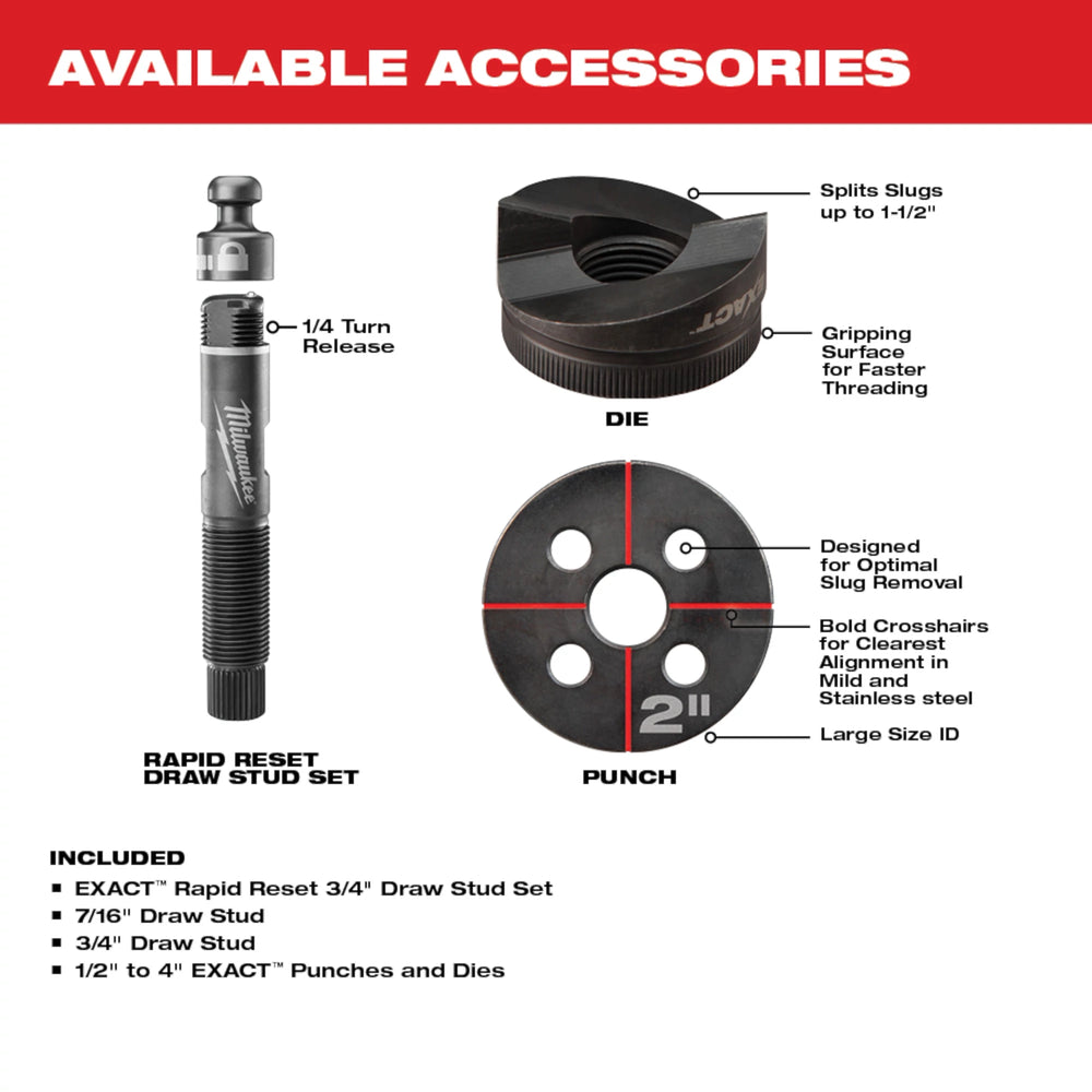 Kit de herramienta perforadora M18™ FORCE LOGIC™ de 6 toneladas de 1/2" - 4" Milwaukee 2677-23 - imagen 5