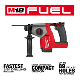Martillo rotativo M18 FUEL™ SDS Plus de 5/8" Milwaukee 2908-20 - imagen 2
