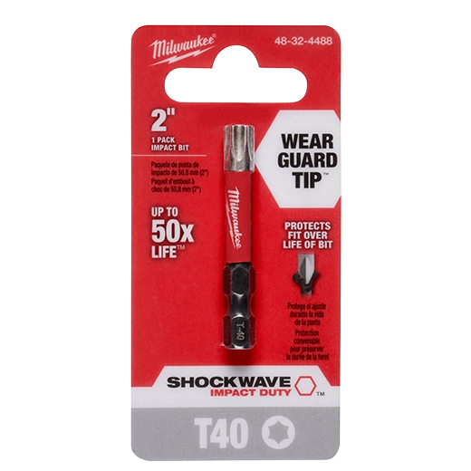 Shockwave 2" t40 impact bit Milwaukee 48-32-4488 - imagen 2