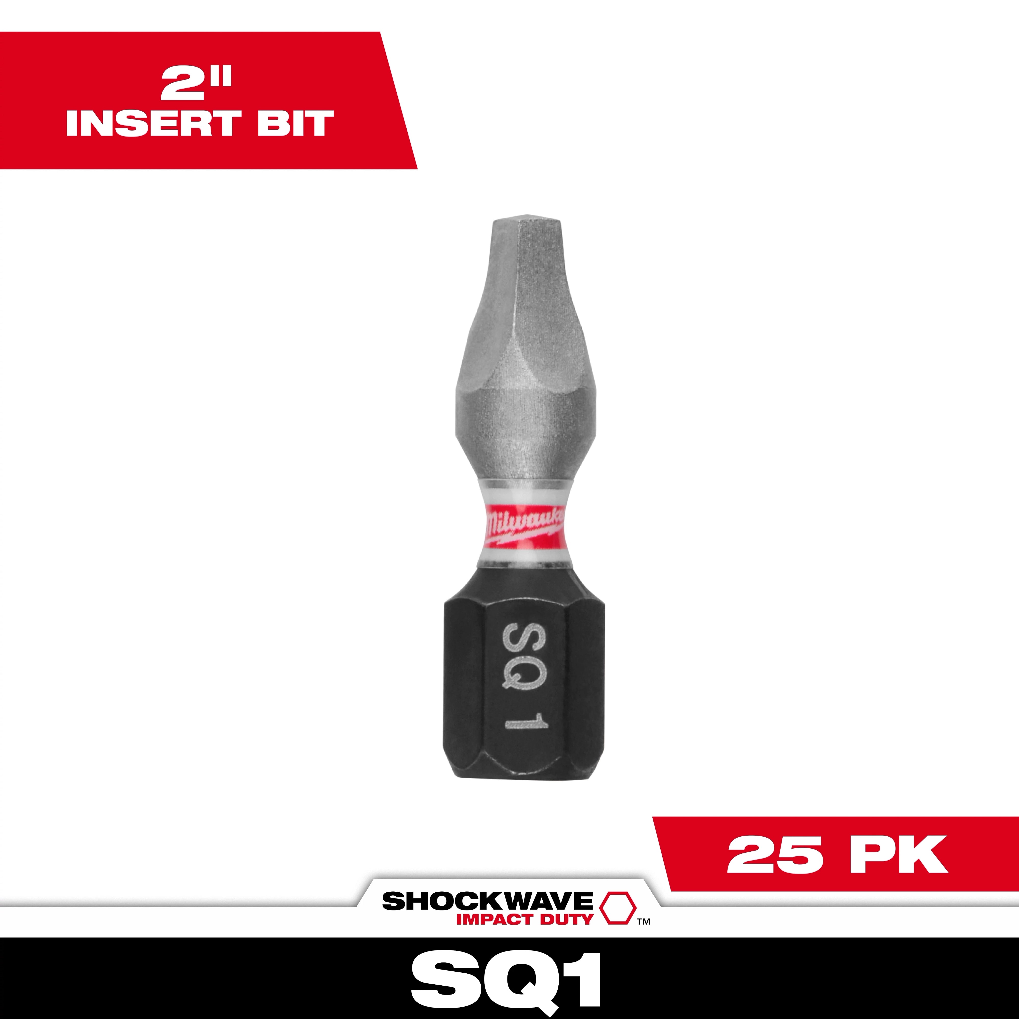 Punta inserto cuadrada # 1 x 1" - bulk (25) Milwaukee 48-32-4761 - imagen 2