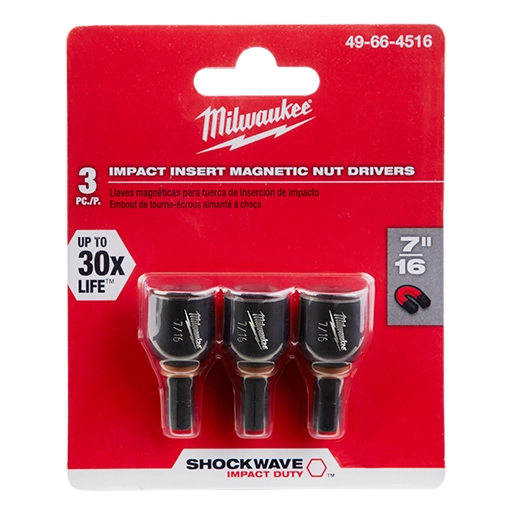 Juego de aprietatuercas de inserción SHOCKWAVE™ de 7/16" (paquete de 3 unidades) Milwaukee 49-66-4516 - imagen 2