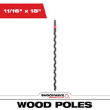 11/16" x 18" UTILITY AUGER Milwaukee 48-13-6705 - imagen 2