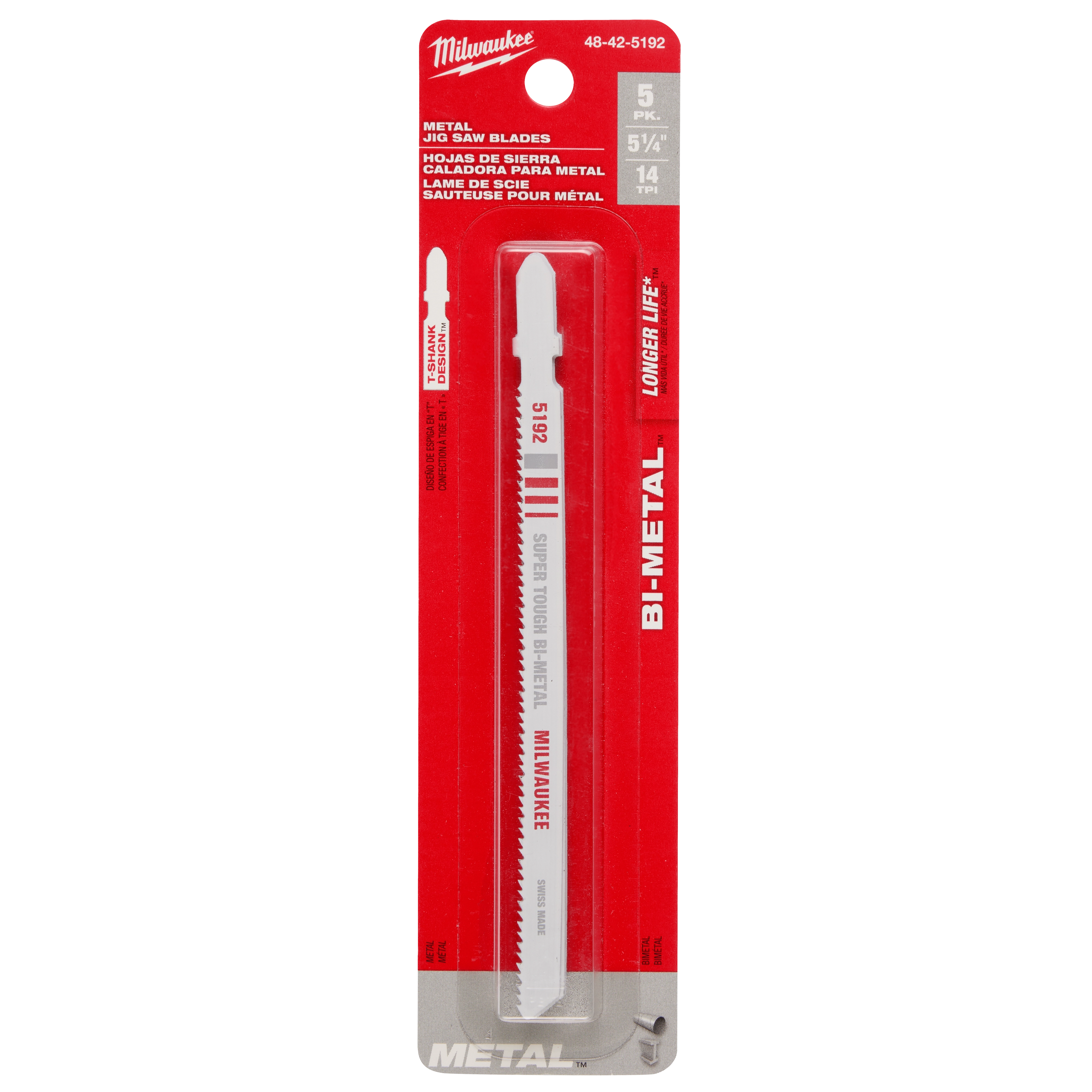 Hoja bimetálica de 5-1/4" y 14 TPI para sierra caladora (paquete de 5 unidades) Milwaukee 48-42-5192 - imagen 6