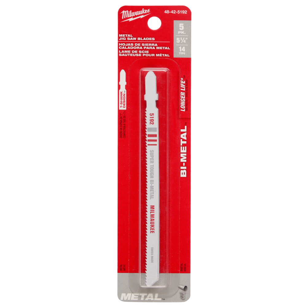 Hoja bimetálica de 5-1/4" y 14 TPI para sierra caladora (paquete de 5 unidades) Milwaukee 48-42-5192 - imagen 6