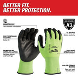 Guantes de corte de alta visibilidad nivel 3 bañados en poliuretano - M talla M Milwaukee 48-73-8931 - imagen 3