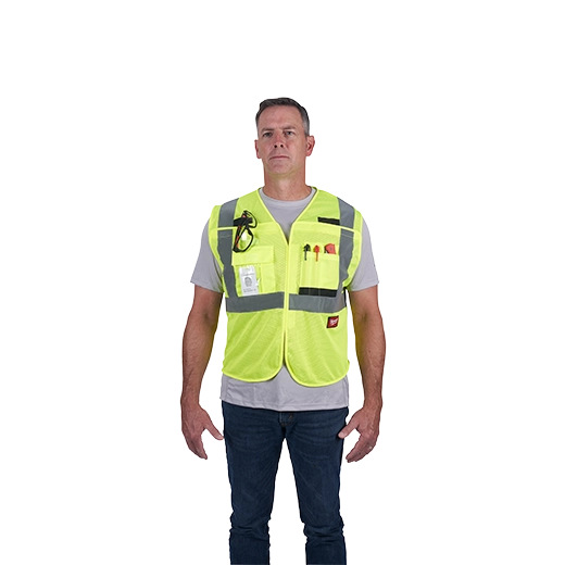 Chaleco de seguridad desprendible de malla amarillo de alta visibilidad Clase 2: 4XL/5XL Milwaukee 48-73-5124 - imagen 8