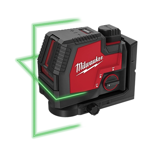 Láser verde de líneas cruzadas recargable por USB Milwaukee 3521-21
