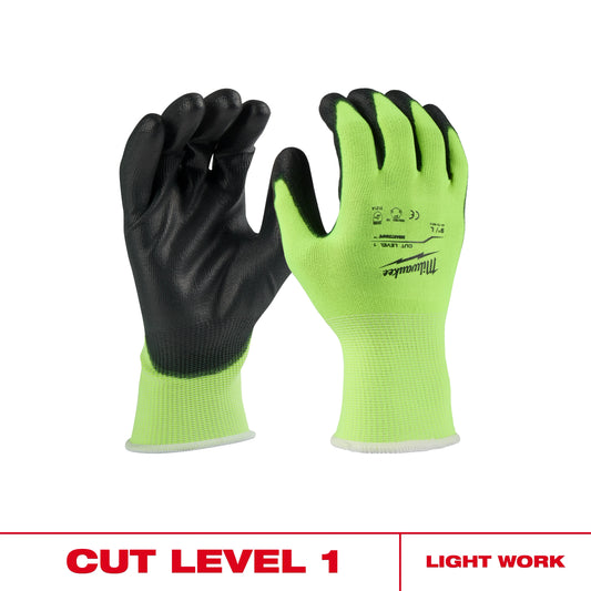 Guantes poliuretano nivel 1 de corte de alta visibilidad- G Milwaukee 48-73-8912 – imagen 2