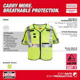 Chaleco de seguridad amarillo desprendible de gran visibilidad clase 3, AR/FR Cat. 1, tallas 2XL/3XL (ANSI/CSA) Milwaukee 48-73-5233 - imagen 3
