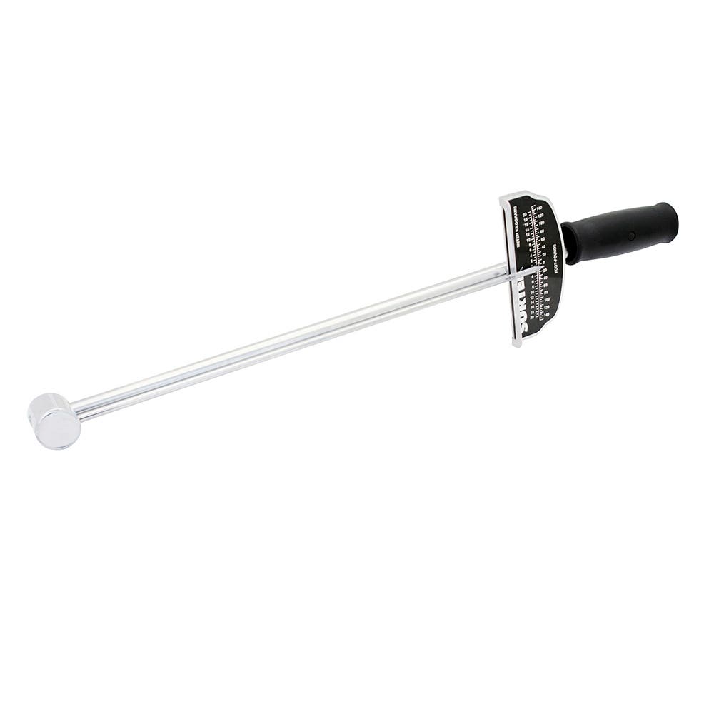 Torquímetro de aguja una escala dual cuadro de 1/2", 0-140 ft-lb Surtek 107100