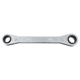 Llave de estrías pulido espejo plana de matraca en pulgadas, 12 puntas, 1/2" x 9/16" Urrea 1193