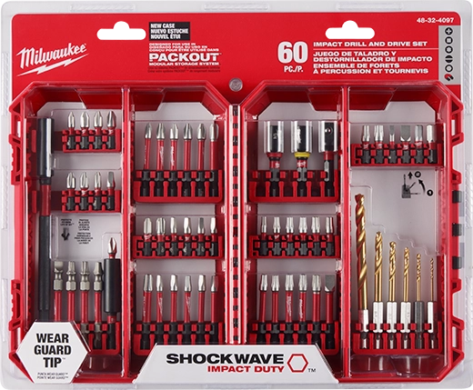 Set de puntas de impacto Shockwave de 60 piezas Milwaukee 48-32-4097 – imagen 4