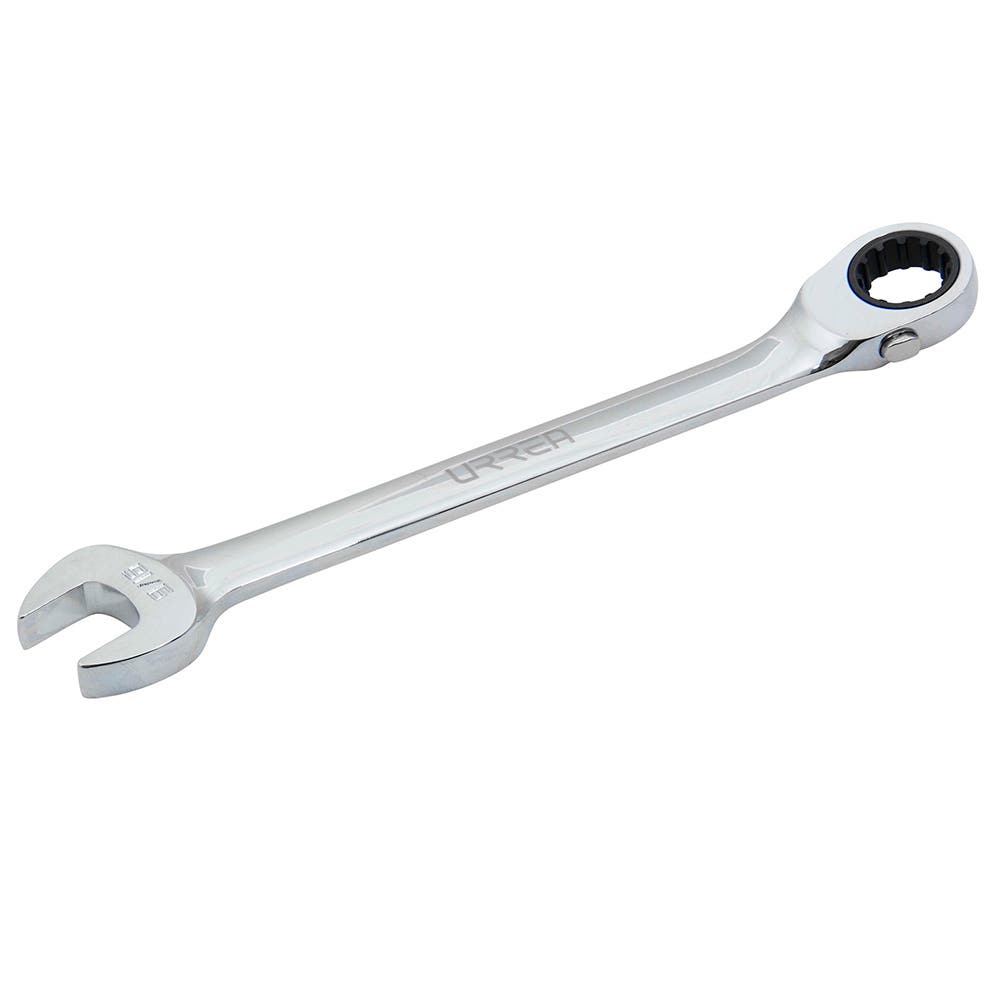 Llave combinada pulido espejo de matraca spline reversible en pulgadas, 9/16" Urrea 1218CMR - imagen 2