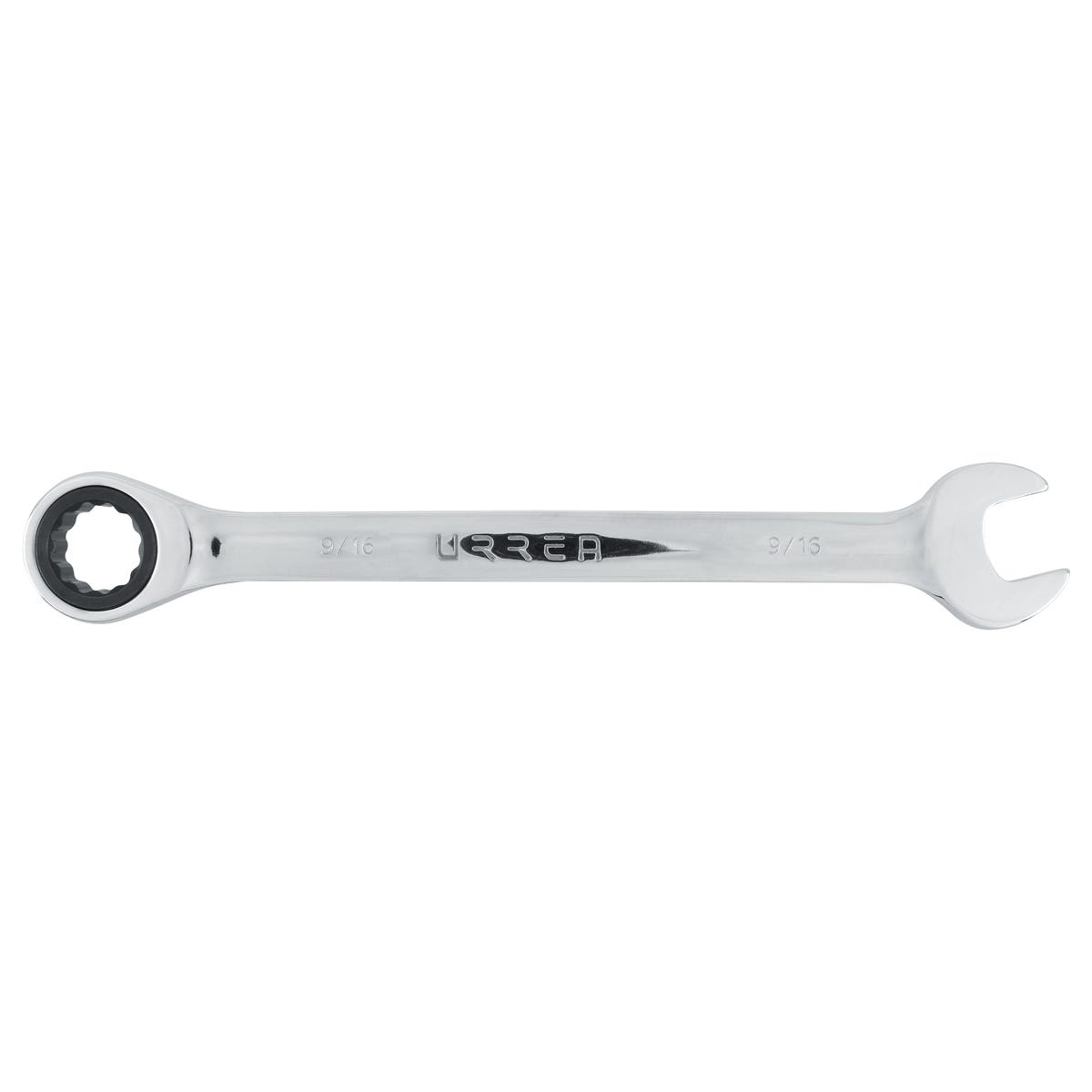 Llave combinada pulido espejo de matraca en pulgadas, 12 puntas, 9/16" Urrea 1218CM - imagen 3