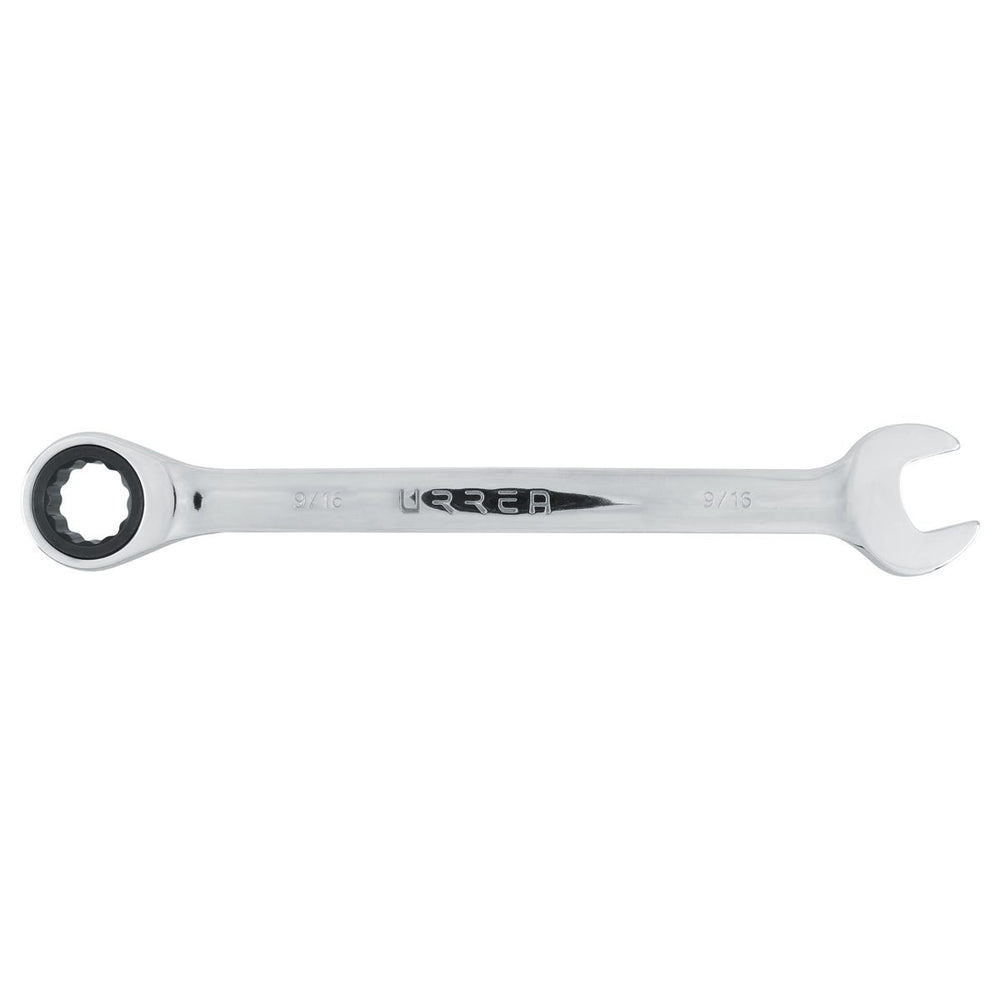 Llave combinada pulido espejo de matraca en pulgadas, 12 puntas, 9/16" Urrea 1218CM - imagen 3