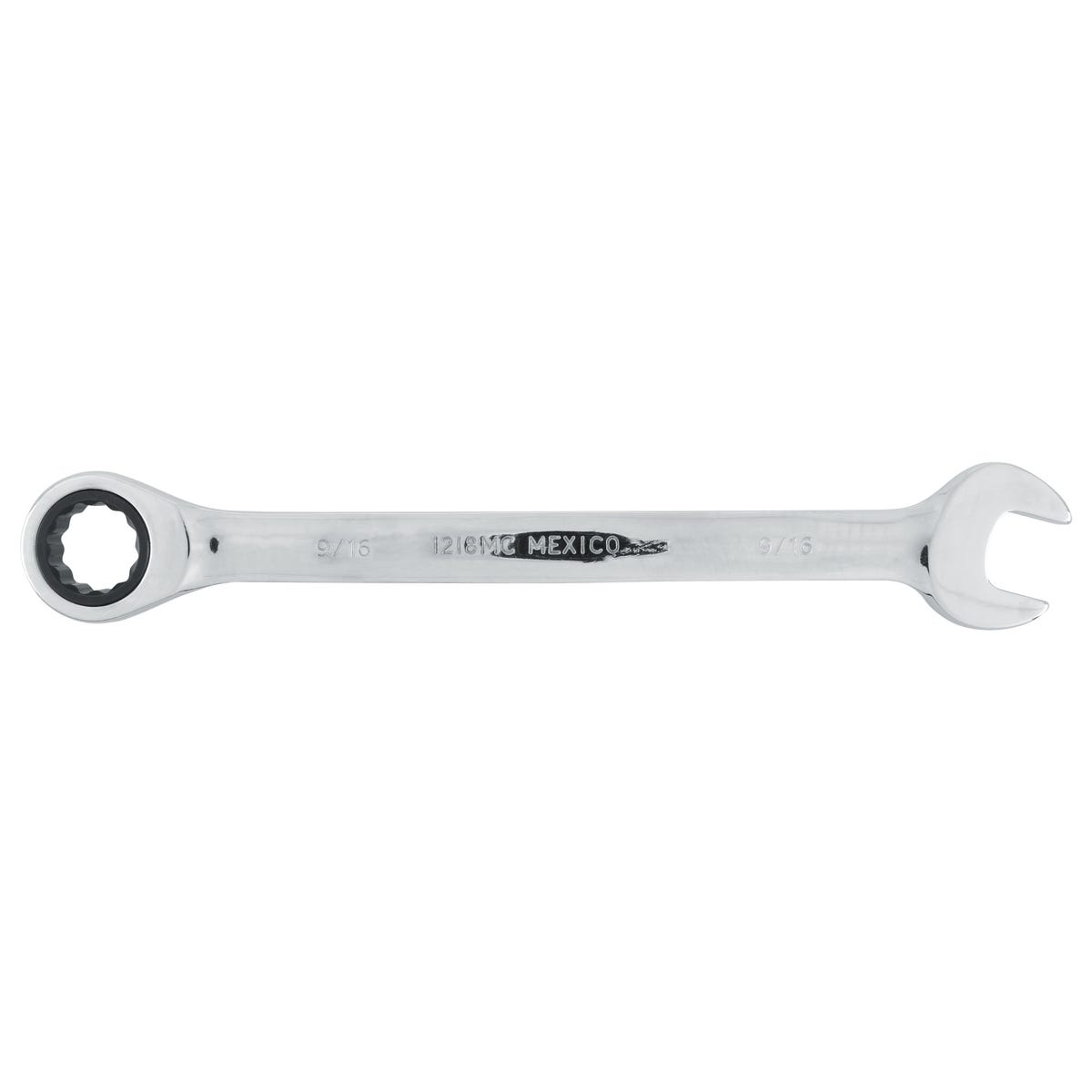 Llave combinada pulido espejo de matraca en pulgadas, 12 puntas, 9/16" Urrea 1218CM - imagen 4
