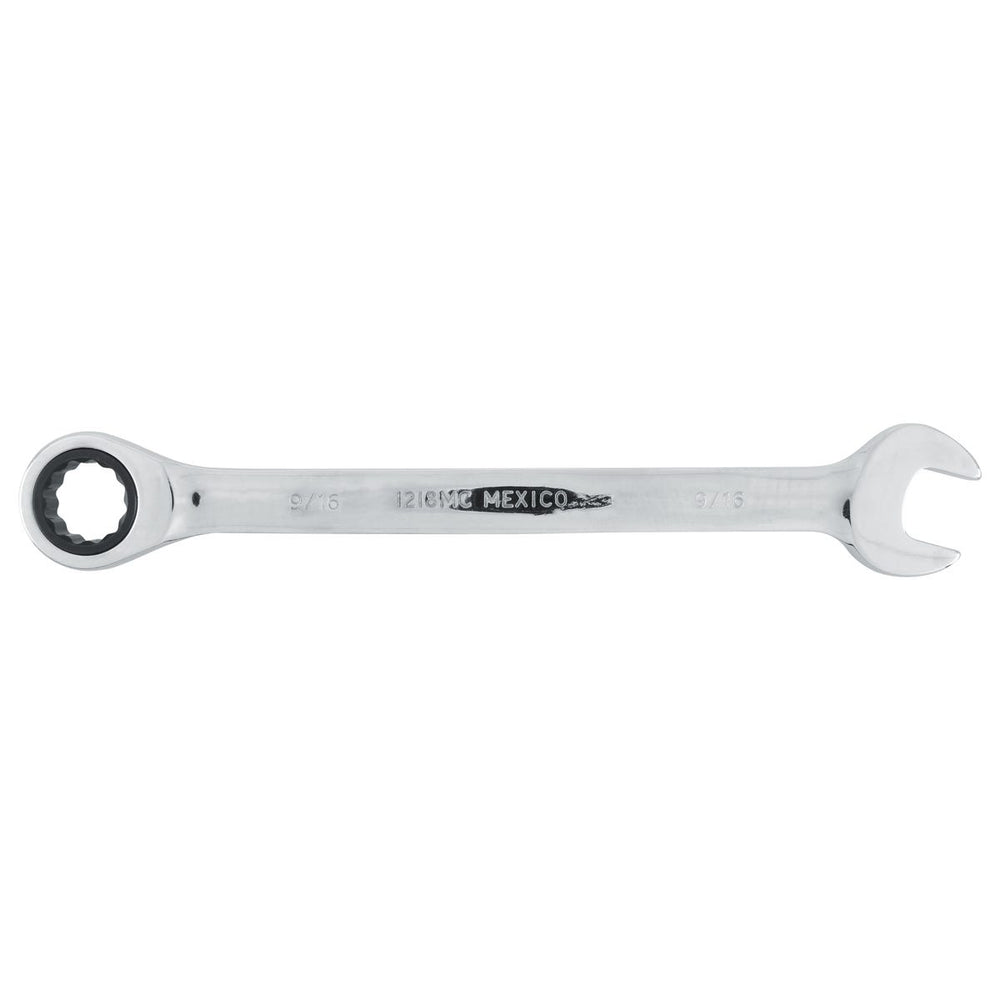 Llave combinada pulido espejo de matraca en pulgadas, 12 puntas, 9/16" Urrea 1218CM - imagen 4