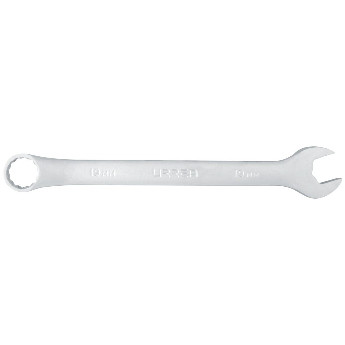 Llave combinada satinada métrica, 12 puntas, 19 mm Urrea 1219MA