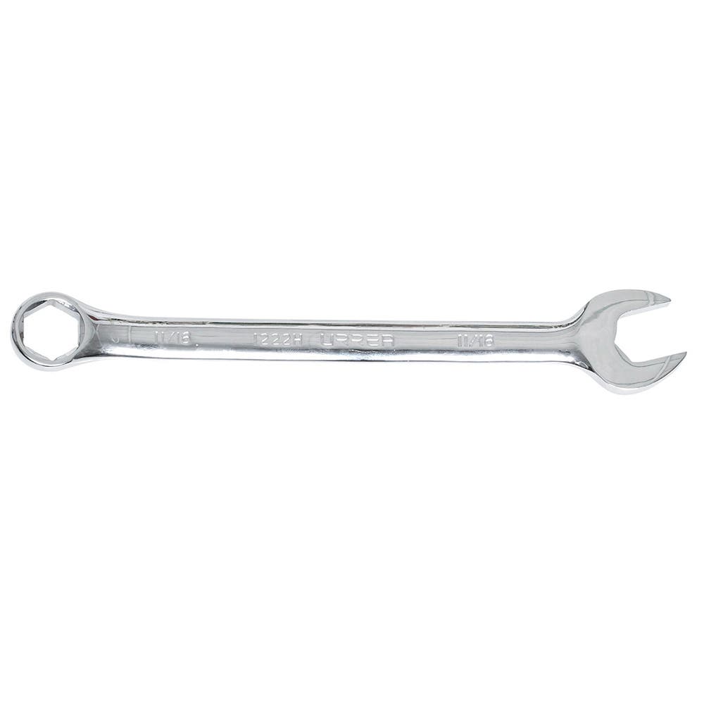 Llave combinada pulido espejo en pulgadas, 6 puntas, 11/16" Urrea 1222H