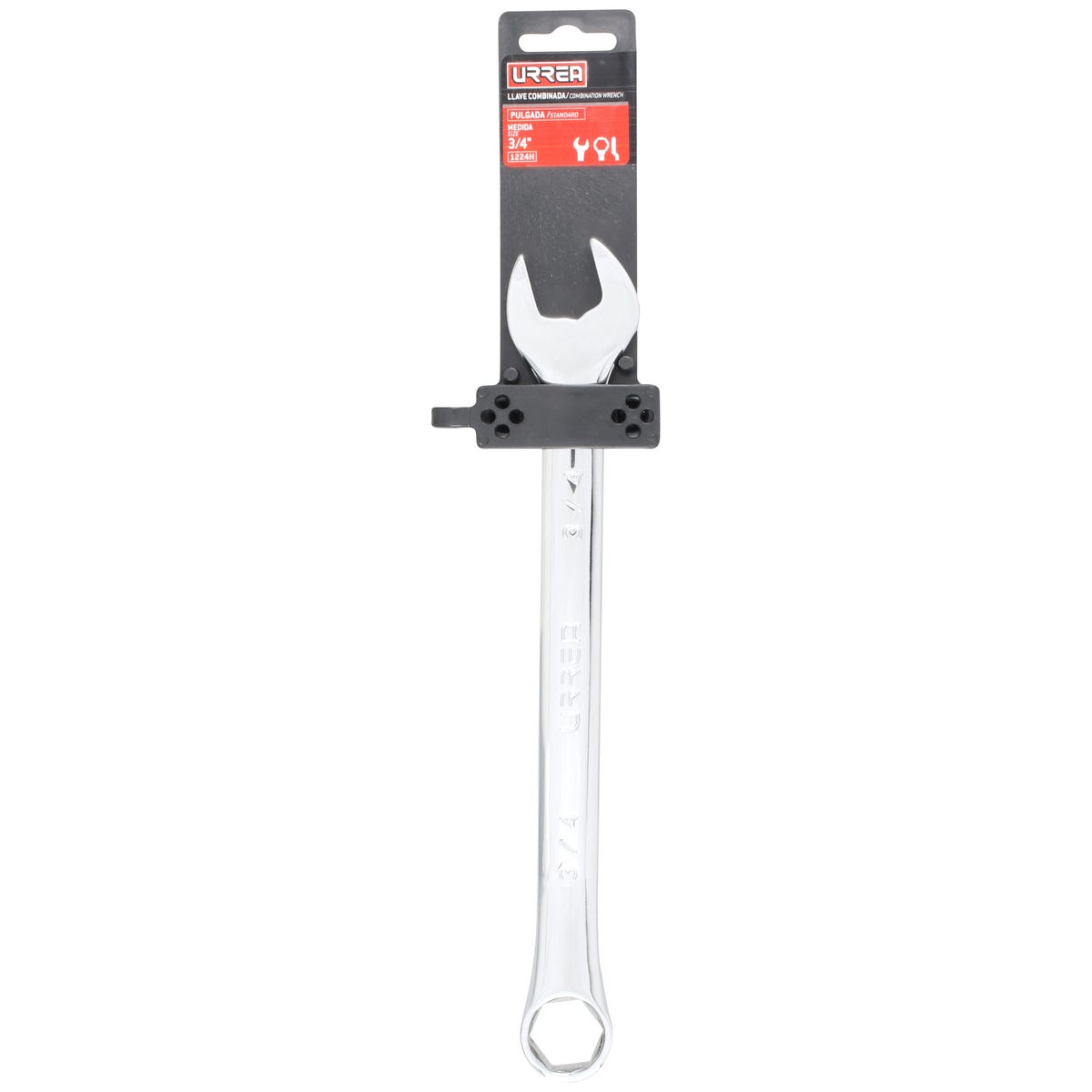 Llave combinada pulido espejo en pulgadas, 6 puntas, 3/4" Urrea 1224H - imagen 3