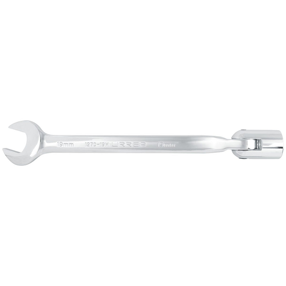 Llave combinada flexible pulido espejo métrica, 12 puntas, 19 mm Urrea 1270-19M