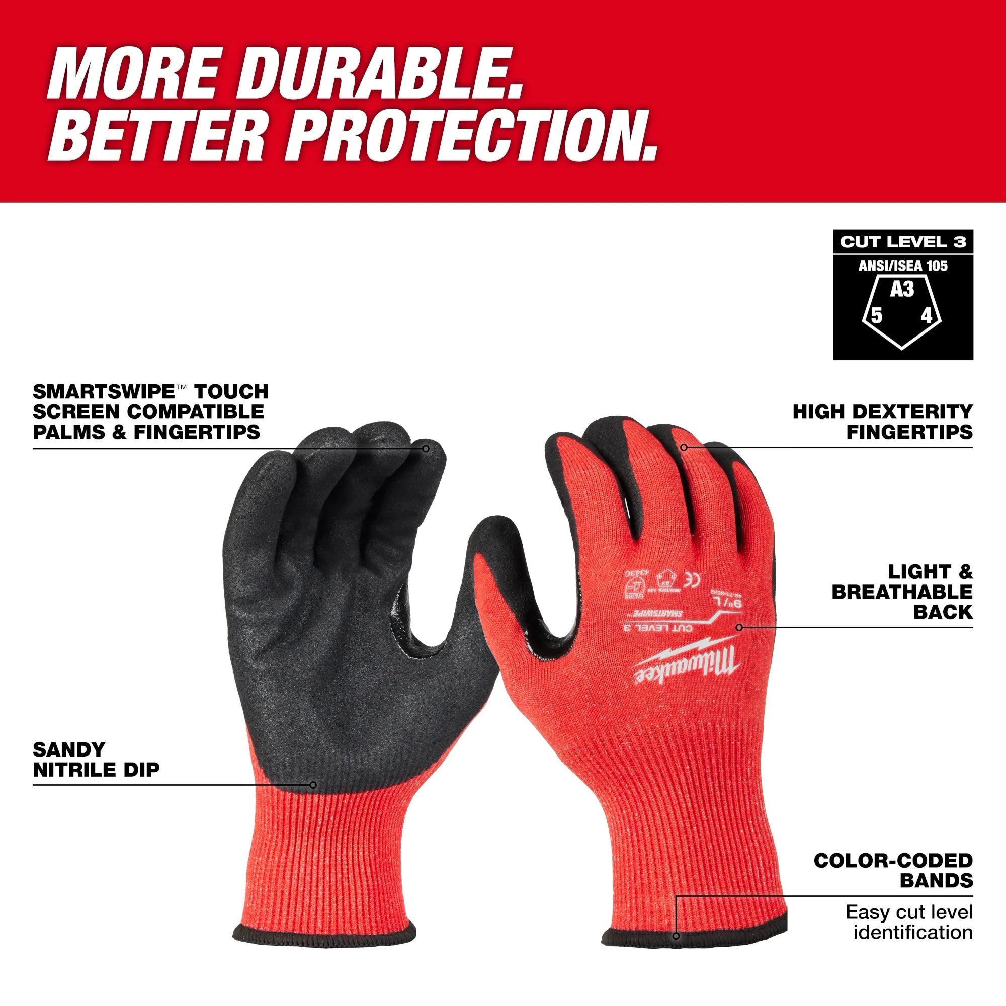 (1) Guantes de Nitrilo Nivel 3 de Corte - XXL ( ) talla XXL Milwaukee 48-73-8634 - imagen 3