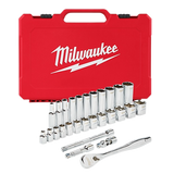 juego de llave de trinquete y cubo de 3/8" y cubos métricos, 28 piezas Milwaukee 48-22-9408