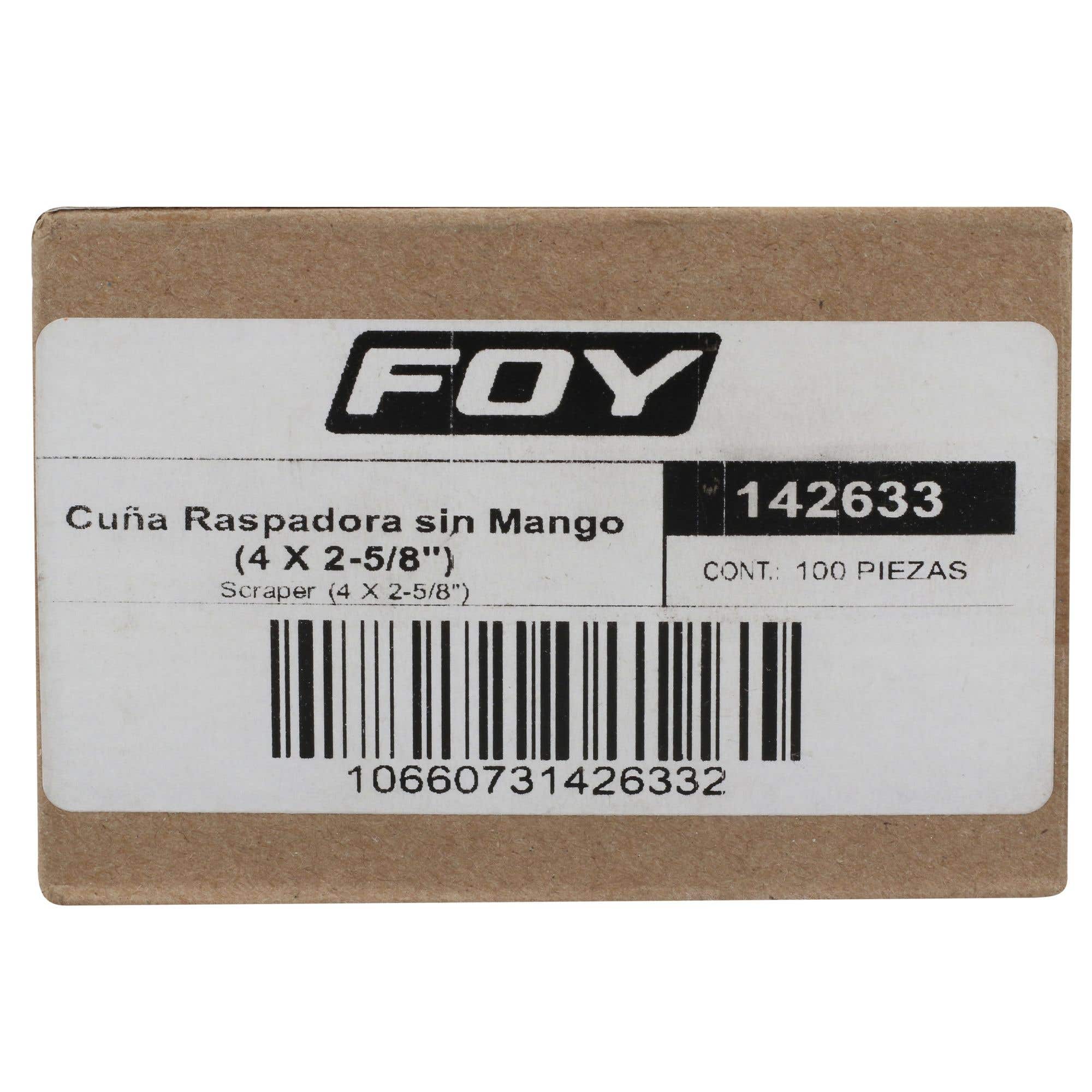 Cuña para raspar sin mango 4.5" x 2-3/4" Foy 142633 – imagen 2