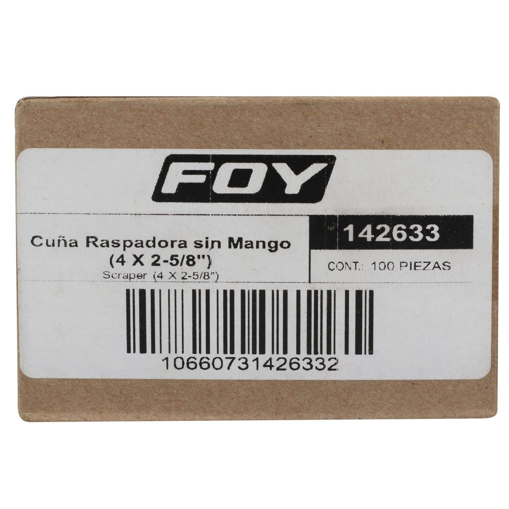 Cuña para raspar sin mango 4.5" x 2-3/4" Foy 142633 – imagen 2
