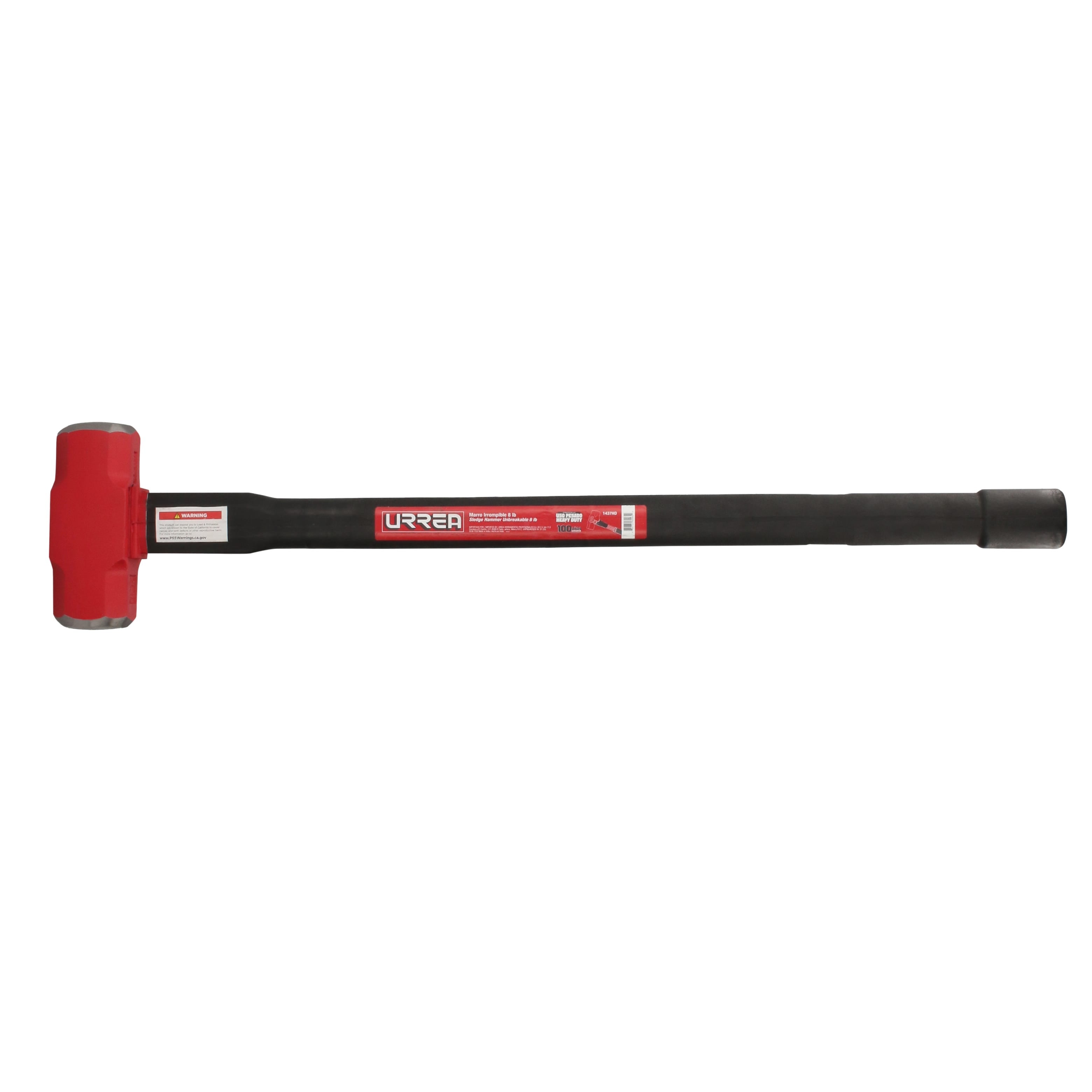 Marro octagonal cabeza forjada irrompible con mango rubber grip anti-vibración 30", 12 lb Urrea 1439HD - imagen 4