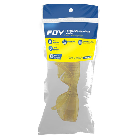 Lentes de seguridad, ámbar Foy 144185
