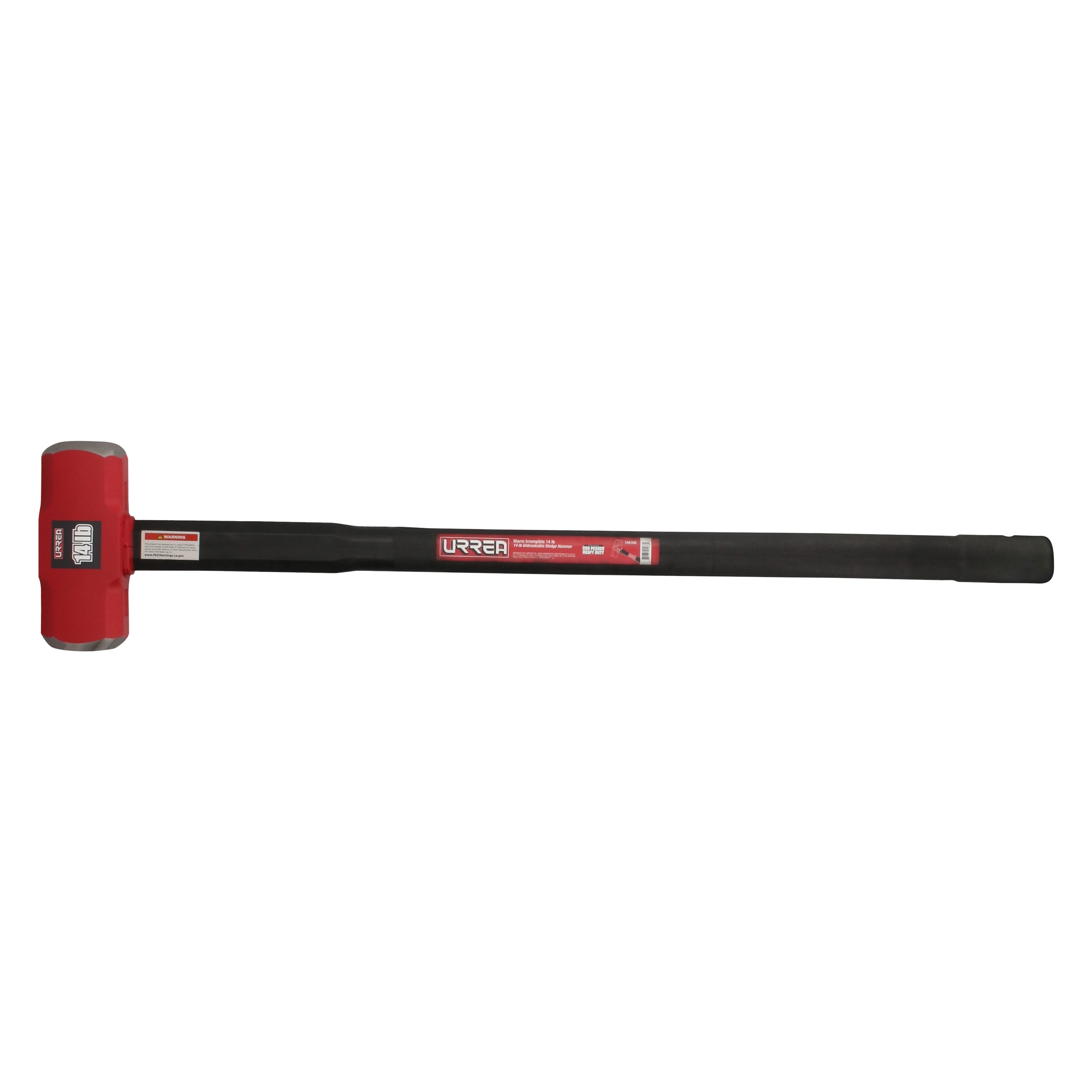 Marro octagonal cabeza forjada irrompible con mango rubber grip anti-vibración 30", 14 lb Urrea 1441HD - imagen 4