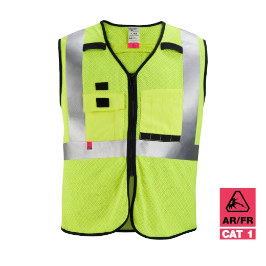 Chaleco de seguridad de malla amarilla de gran visibilidad clase 2 AR/FR Cat. 1: 2XL/3XL Milwaukee 48-73-5203 - imagen 2