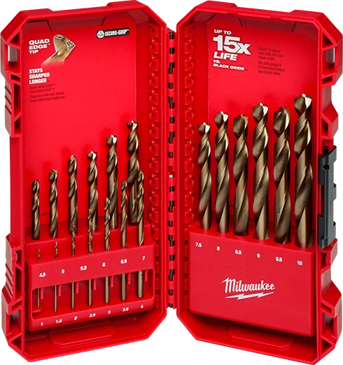 Juego de brocas de cobalto métricas RED HELIX™ de 19 piezas Milwaukee 48-89-2530