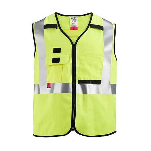 Chaleco de seguridad amarillo de gran visibilidad clase 2 AR/FR Cat. 1- S/M Milwaukee 48-73-5301