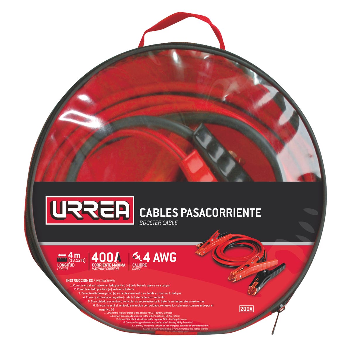 Cables pasa corriente, 4.8 m Urrea 200A - imagen 3