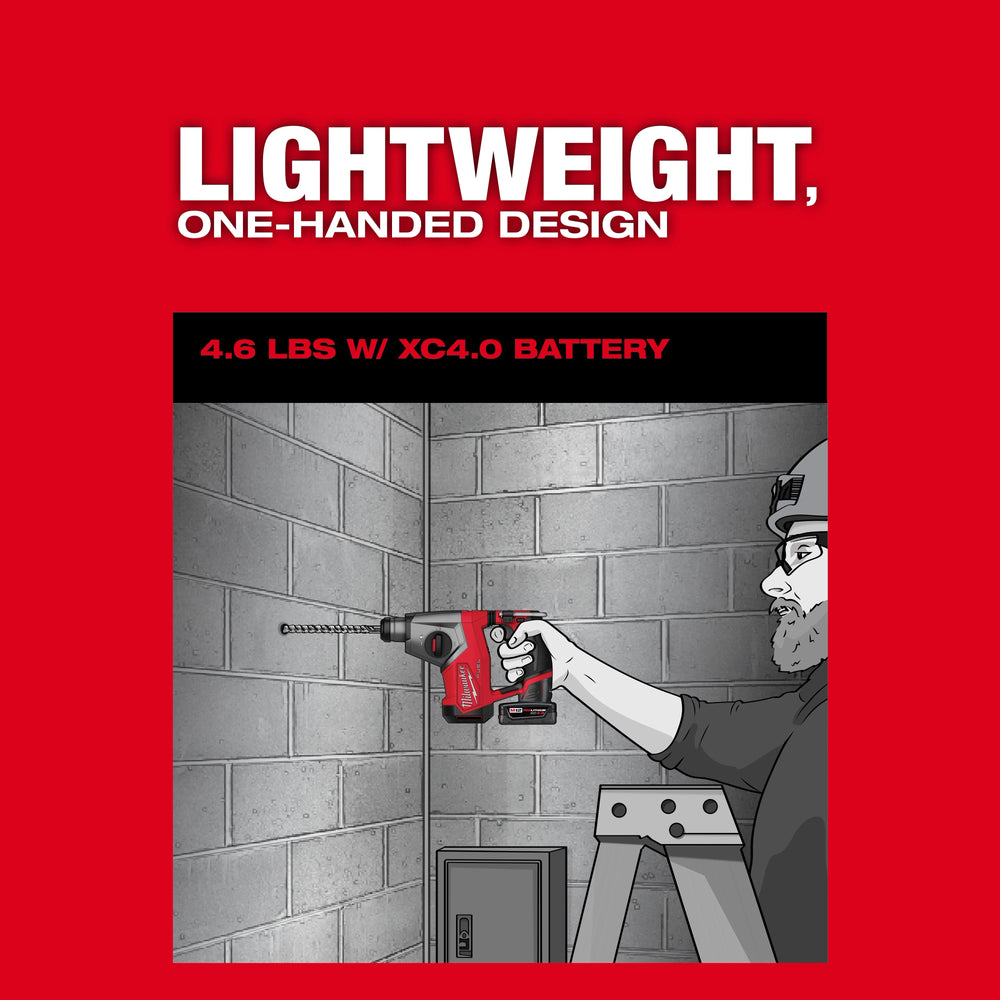 Kit de martillo rotativo M12 FUEL™ SDS Plus de 5/8" Milwaukee 2508-21XC - imagen 6