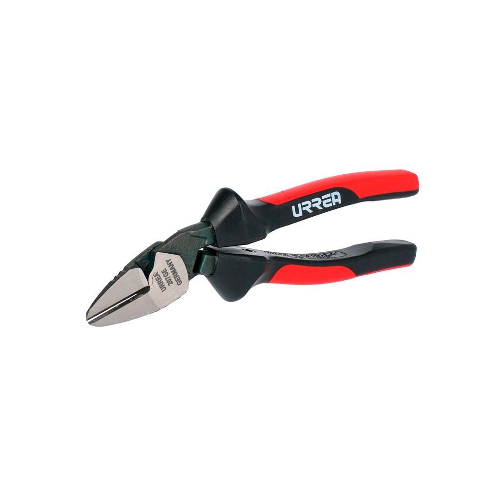 Pinza para electricista con mango bimaterial ergonómica alta palanca corte diagonal de 7" Urrea 207GE - imagen 2