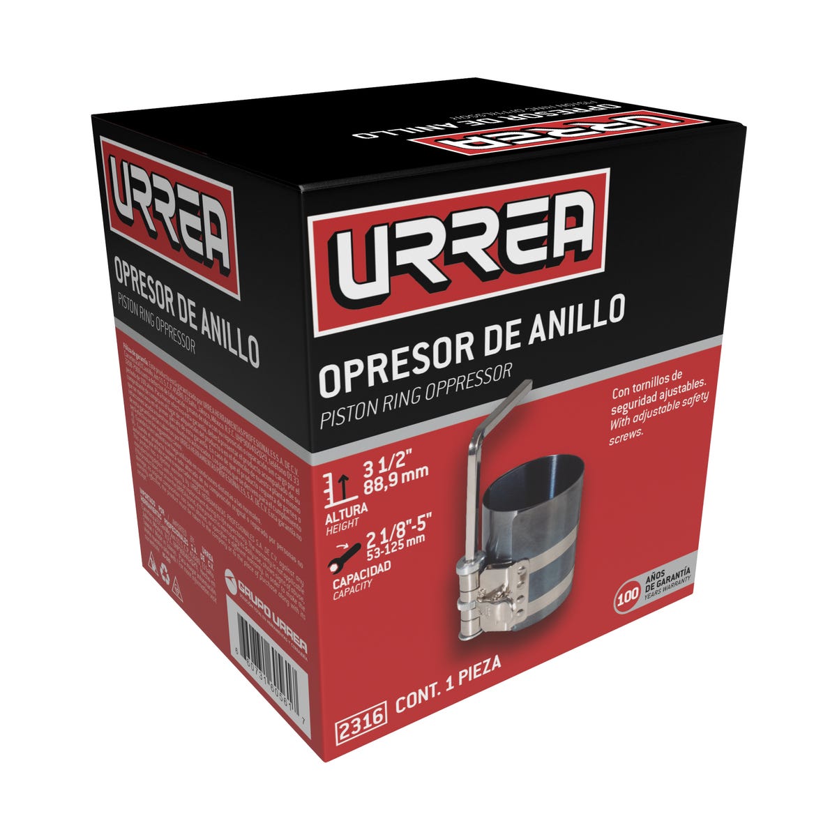 Opresor de anillos 2-1/8" a 5" Urrea 2316 - imagen 3