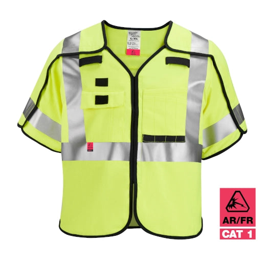 Chaleco de seguridad amarillo desprendible de gran visibilidad clase 3 AR/FR Cat. 1 - S/M (ANSI/CSA) Milwaukee 48-73-5331 - imagen 2
