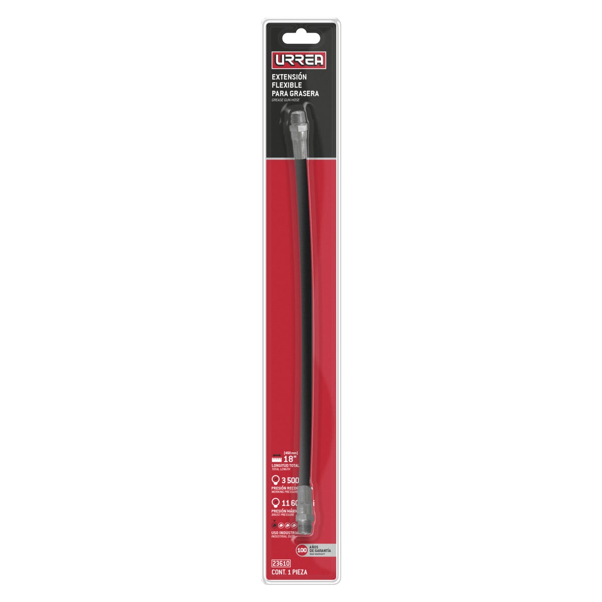 Extensión flexible para inyector de grasa de 5/16" Urrea 23610 – imagen 3