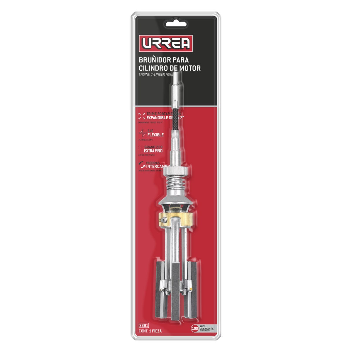 Bruñidora para cilindro de motor 2" a 7" Urrea 2391 - imagen 3